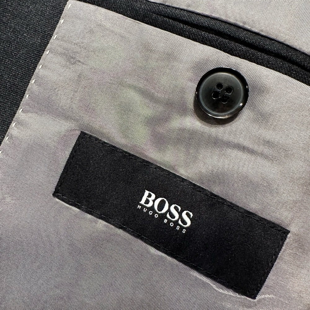 Hugo Boss Pasolini/Movie US 44S Blazer Jacket Super 100 Wool Gray Made in USA - Picture 9 of 15